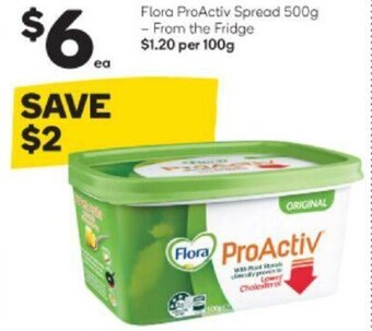 Woolworths Flora ProActiv Spread 500g offer