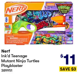 BIG W Nerf Ink'd Teenage Mutant Ninja Turtles Playblaster offer