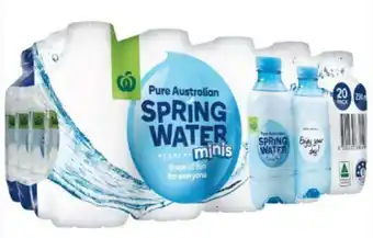 Woolworths Woolworths Spring Water Minis 20x250ml offer