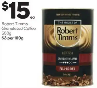 Woolworths Robert Timms Granulated Coffee 500g offer