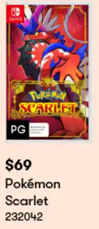 BIG W Pokémon Scarlet offer