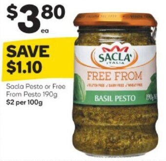 Sacla Pesto or Free From Pesto 190g