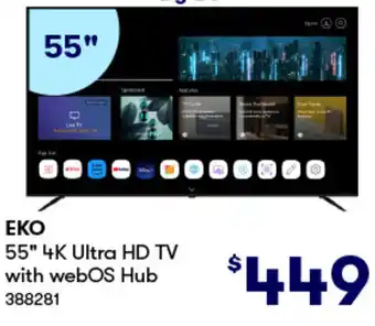 BIG W EKO 55" 4K Ultra HD TV with webOS Hub offer