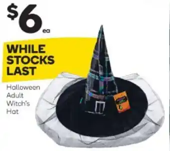 Woolworths Halloween Adult Witch's Hat offer