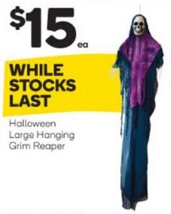 Woolworths Halloween Large Hanging Grim Reaper offer