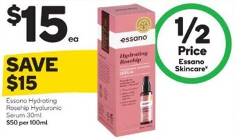 Woolworths Essano Hydrating Rosehip Hyaluronic Serum 30ml offer