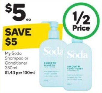 Woolworths My Soda Shampoo or Conditioner 350ml offer