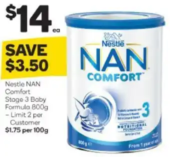 Woolworths Nestle NAN Comfort 3 800g offer