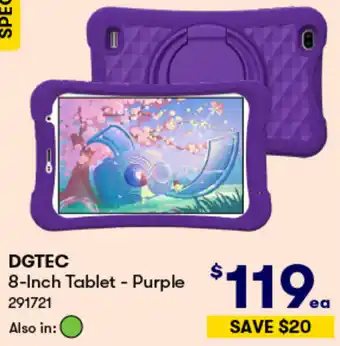BIG W DGTEC 8-Inch Tablet - Purple offer
