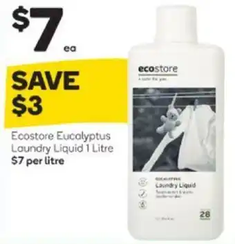 Woolworths Ecostore Eucalyptus Laundry Liquid 1L offer