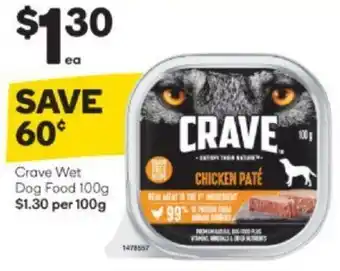 Woolworths Crave Wet Dog Food 100g offer
