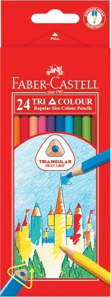 Woolworths Faber-Castell Tri Colour Pencils Pk 24 offer