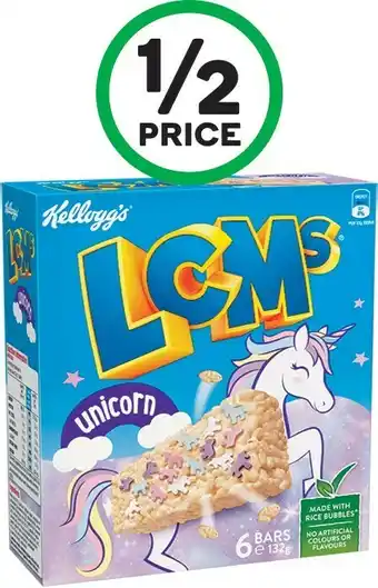 Woolworths Kellogg’s LCMs 132-138g Pk 6 or Nutri-Grain Bars 144g Pk 6 offer