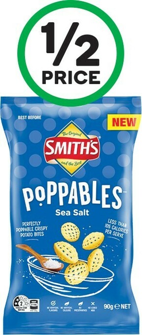 Woolworths Smith’s Poppables 90g offer