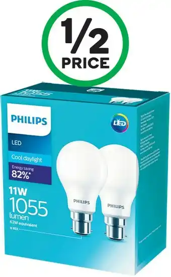 Philips LED 1055LM Cool BC Pk 2