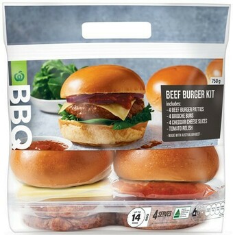 Woolworths Woolworths BBQ Burger Kit 750g – From the Meat Dept offer