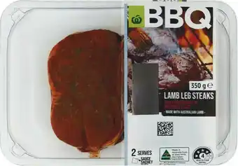 Woolworths Woolworths BBQ Lamb Leg Steaks with Pomegranate and Molasses Glaze 350g offer