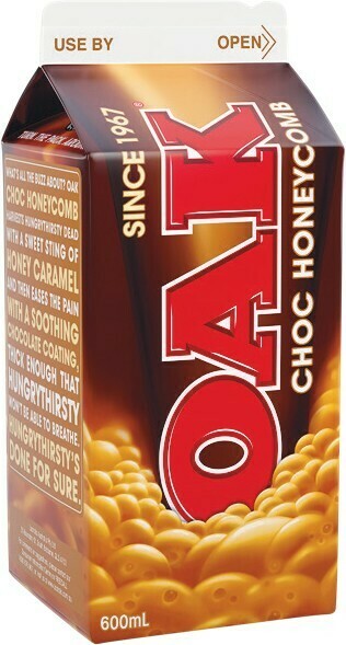 Woolworths Oak Choc Honeycomb Flavour Milk 600ml offer