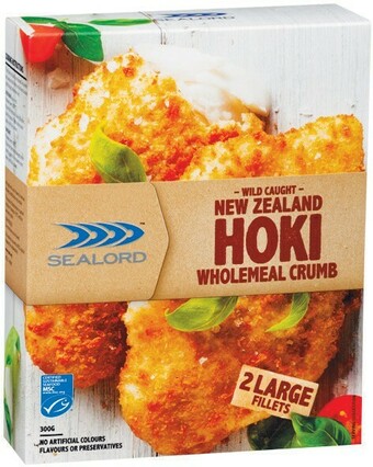 Woolworths Sealord Premium Hoki Fillets 280-300g Pk 2 offer