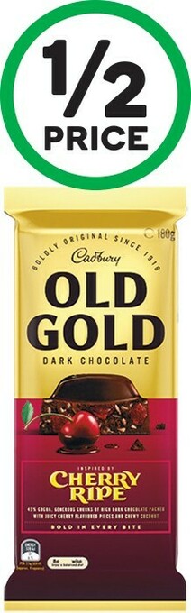 Woolworths Cadbury Old Gold Blocks 170-180g offer
