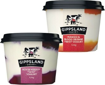 Woolworths Gippsland Dairy Twist Yogurt 720g offer
