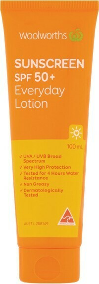 Woolworths Sunscreen Everyday Tube SPF50+ 100ml~