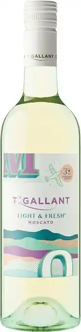 Woolworths T’Gallant Light & Fresh Moscato 750ml offer