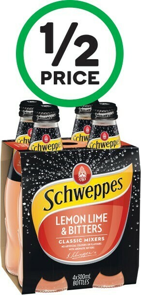 Woolworths Pepsi Max or Schweppes Soft Drink, Mineral Water or Mixer Varieties 4 x 300ml offer