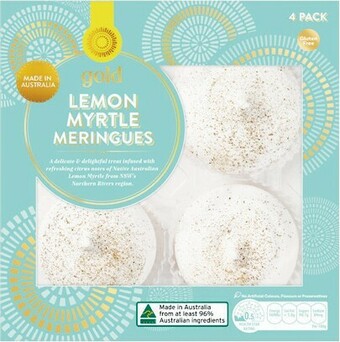 Woolworths Gold Lemon Myrtle Meringues Pk 4 offer