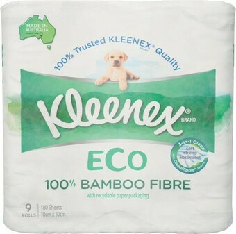 Coles Kleenex Eco Toilet Tissue 9 Pack offer