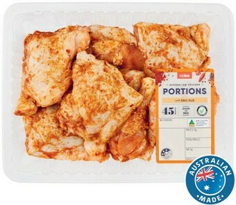 Coles Coles RSPCA Approved Chicken Portions with BBQ Rub offer