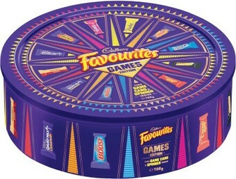 Coles Cadbury Favourites Games Tin 665g offer