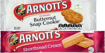 Coles Arnott’s Cream, Scotch Finger, Butternut Snaps or Hundreds & Thousands Biscuits 200g-250g offer