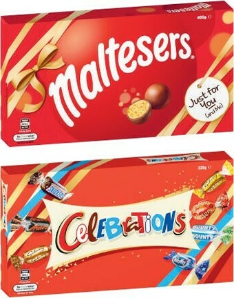 Coles Mars Maltesers 400g or Celebrations 320g offer