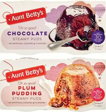 Coles Aunt Betty’s Pudding 2 Pack 190g-210g offer