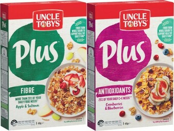 Coles Uncle Tobys Plus 410g-435g offer