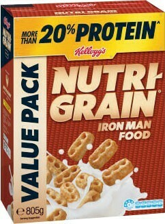 Coles Kellogg’s Nutri Grain 805g, Crunchy Nut Corn Flakes 670g or Just Right Original 790g offer