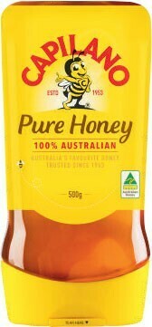 Coles Capilano Pure Honey Upside Down Squeeze 500g offer