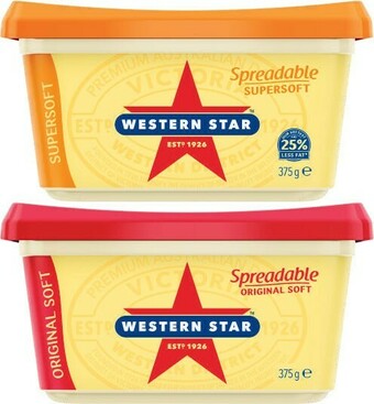Coles Western Star Spreadable 375g offer