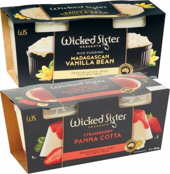 Wicked Sister Desserts 2 Pack 200g-340g
