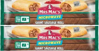 Coles Mrs Macs Crispy Microwave Sausage Roll 175g offer