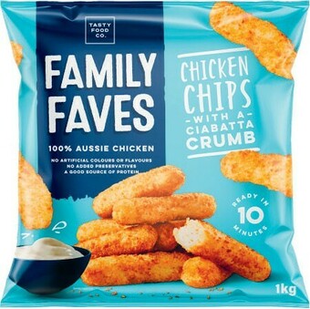 Coles Family Faves Chicken Tenders or Chips 1kg offer