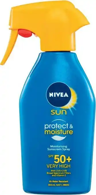 Coles Nivea Sun Protect & Moisture Trigger Spray Sunscreen SPF50+ 300mL** offer