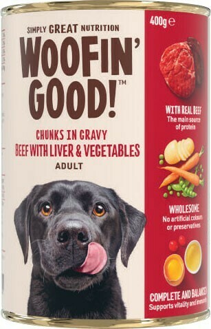 Coles Woofin’ Good Dog Food 400g offer