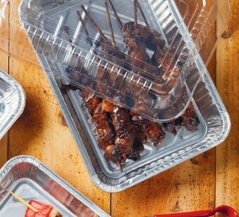Coles Coles BBQ Aluminium Trays with Lids 4 Pack offer