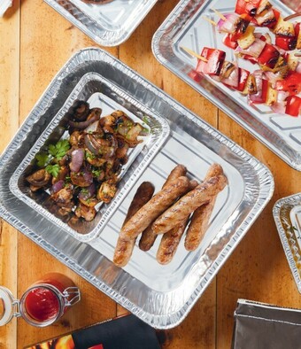 Coles Coles BBQ Aluminium Large Trays 2 Pack offer
