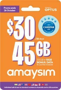 Coles amaysim $30 Starter Pack offer