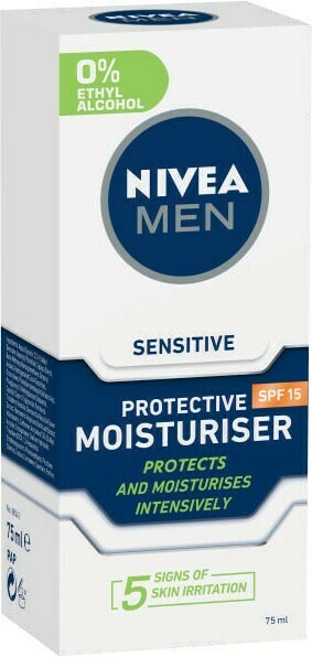 Coles Nivea Men Sensitive Protective Moisturiser SPF15 75mL offer