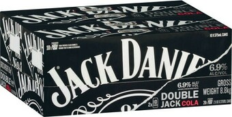 Coles Jack Daniel’s Double Jack & Cola Cans 10x375mL offer