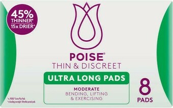 Coles Poise Thin & Discreet Ultra Long Pads 8 Pack offer